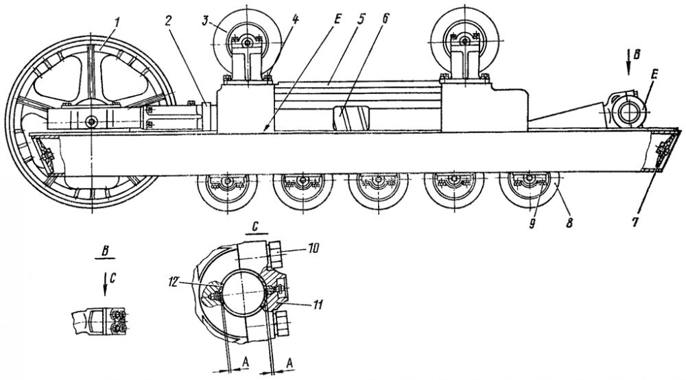 Ремонт тележки гусениц