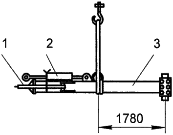 Брус с гидрораскосом и подкосом