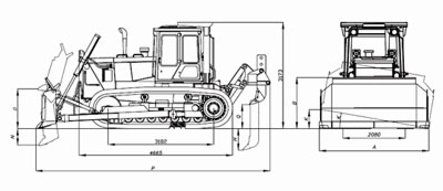 габаритные размеры бульдозера Б12